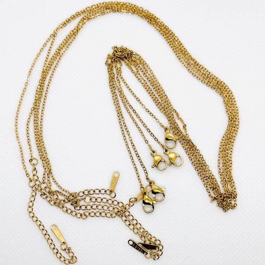 Cable Chain Necklaces with Extension (5pcs)