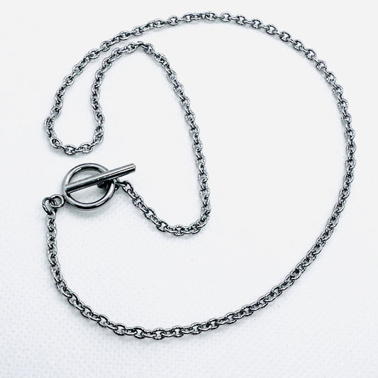 Cable Necklaces with Toggle Clasps